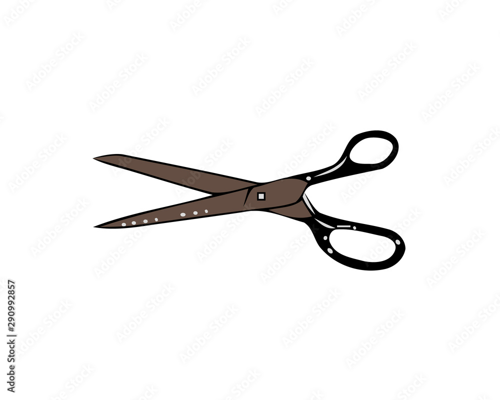 Scissors symbol isolated on white background Scissors symbol isolated on white background