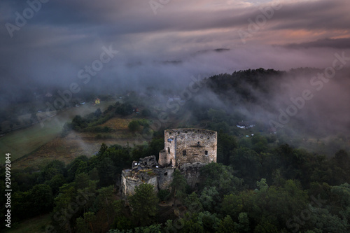 Valecov is a ruin of a medieval rock castle on the territory of the municipality of Bosen in the district of Mlada Boleslav. It stands on rock formations at the western edge of the Bohemian Paradise.