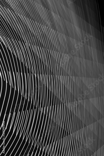 abstract long exposure blurred light lines black and white background. Geometric shapes