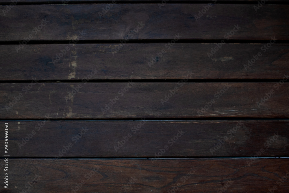 Fototapeta premium Dark brown wooden planks background