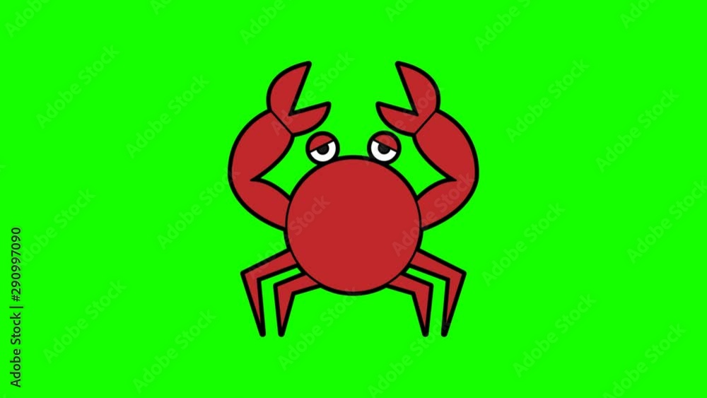 Cancer zodiac animation green screen. 2D flat simple motion Cancer zodiac animation green screen. 2D flat simple motion