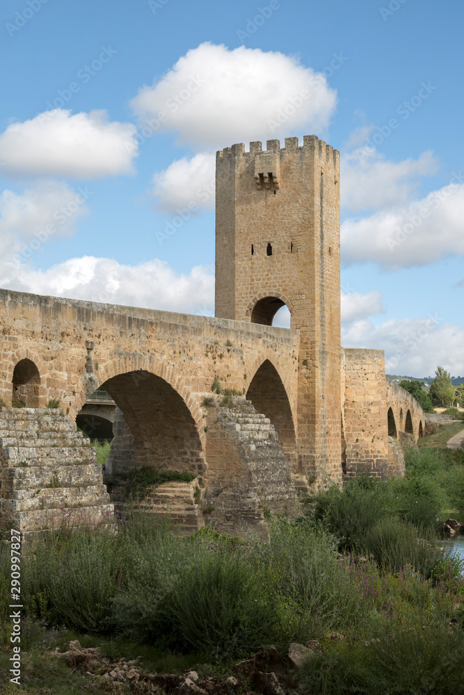 Bridge at Frias with River Ebro, Burgos
