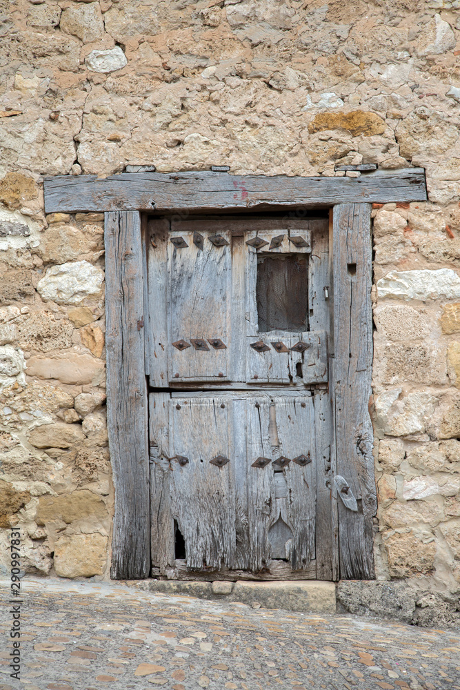 Wooden Door in Village of Frias, Burgos Wooden Door in Village of Frias, Burgos