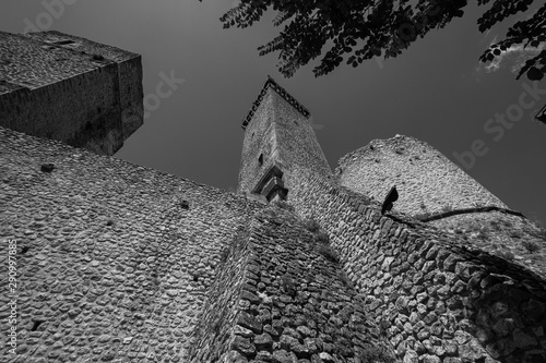 Pacentro, L'Aquila, Abruzzo.  Caldora Castle.  The castle Caldora or castle Cantelmo is an ancient fortification of Abruzzo, located in the historic center of Pacentro, in the province of L'Aquila. photo