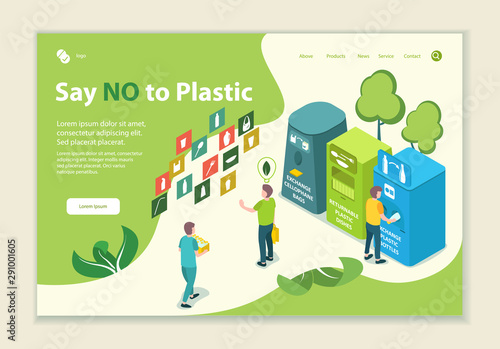 Concept of say no to plastic