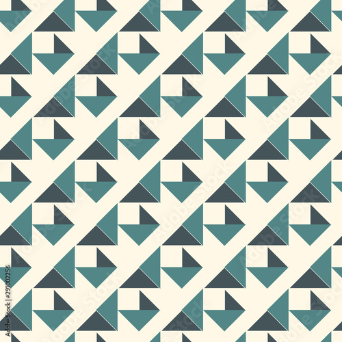 Seamless pattern with origami forms. Modern style geometric print. Repeated triangles contemporary abstract background