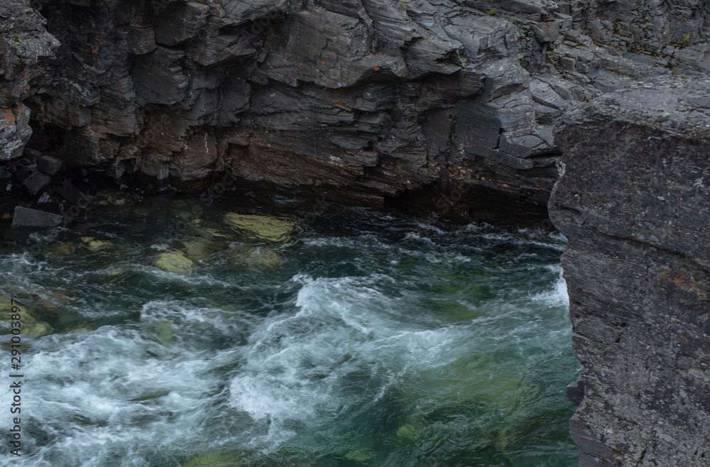 Canyon landscape in Abisko national park in north of Sweden. Canyon landscape in Abisko national park in north of Sweden.