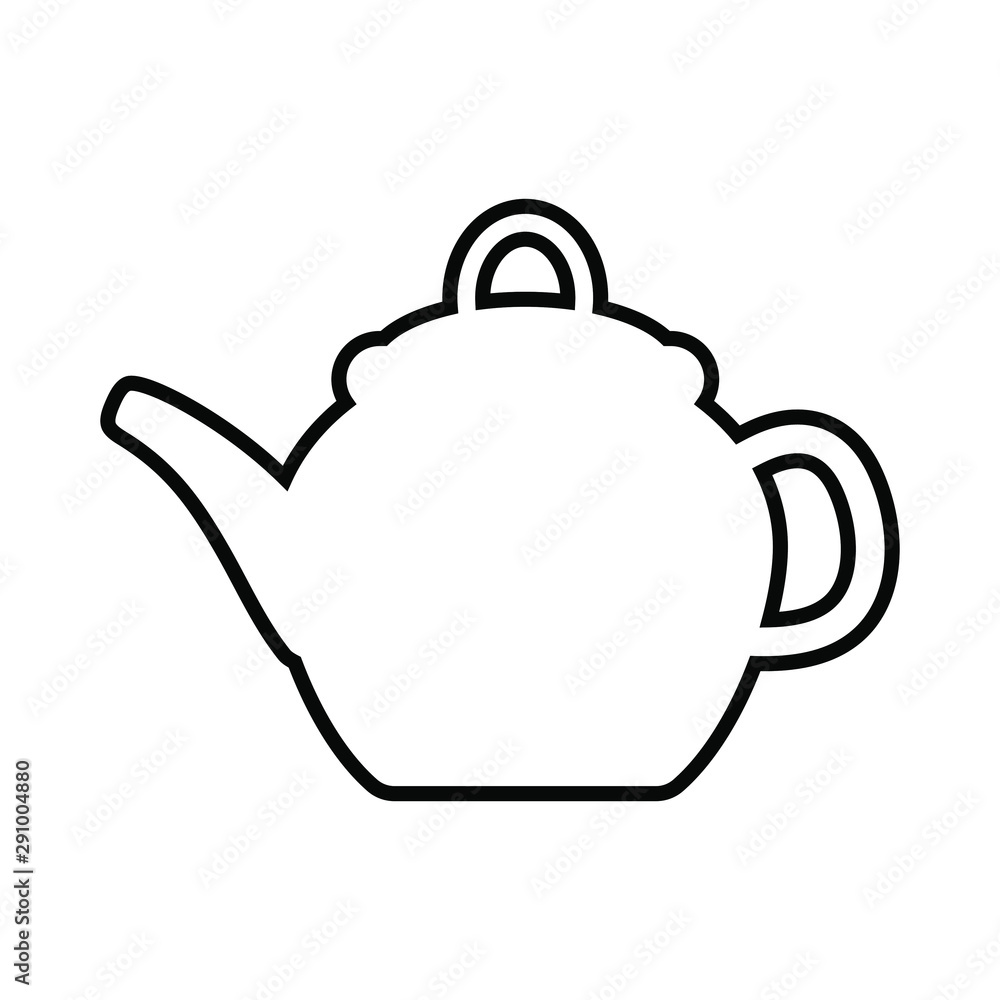 Teapot line icon, vector isolated sign Teapot line icon, vector isolated sign