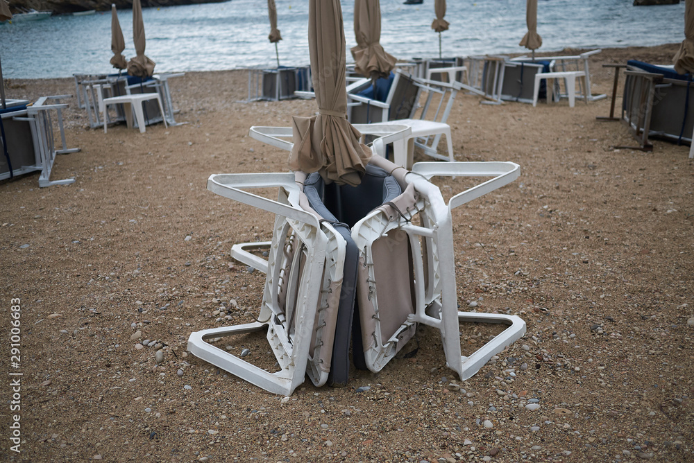 Ibiza, Spain - August 27, 2019  : View of Cala Moli