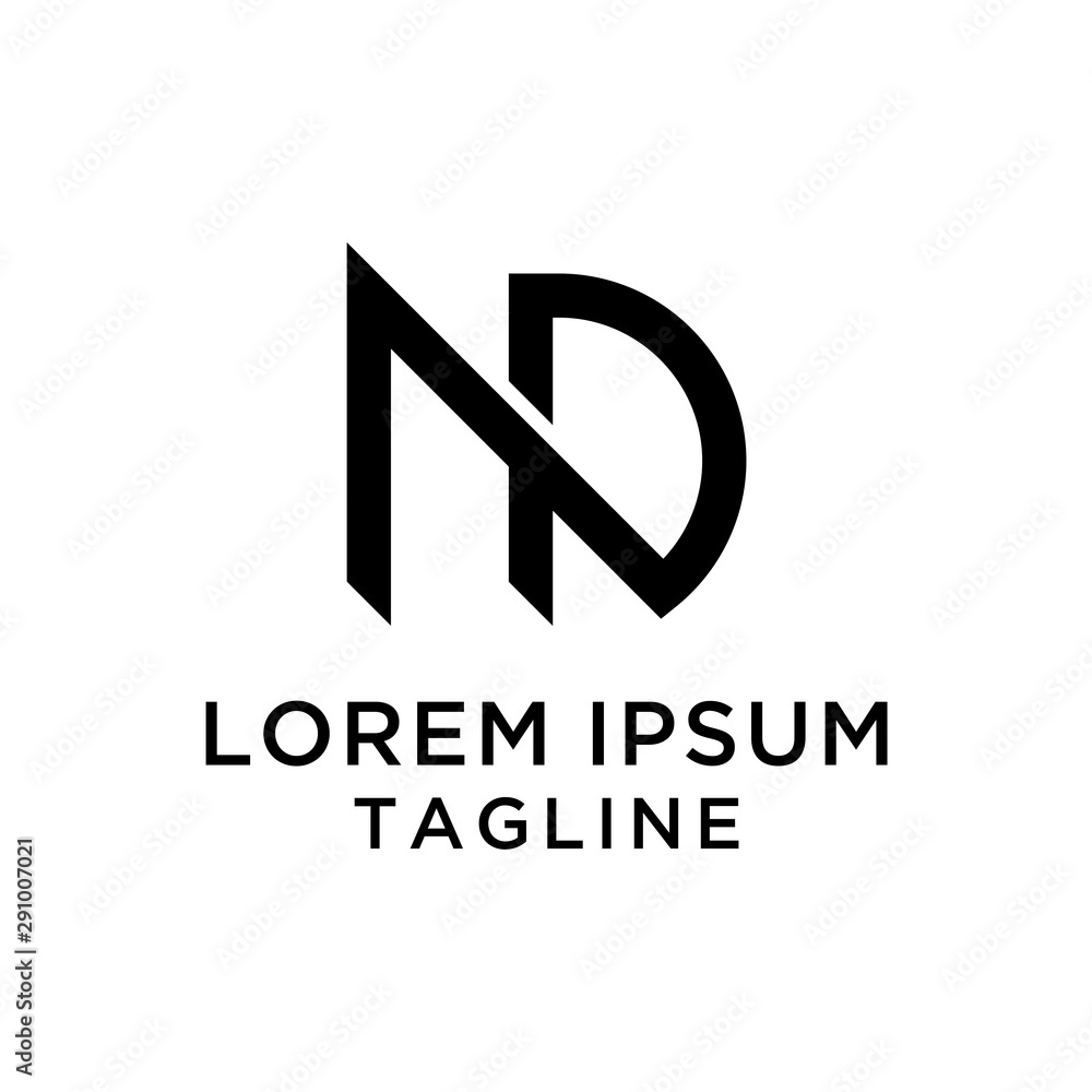 initial letter logo ND, logo template initial letter logo ND, logo template