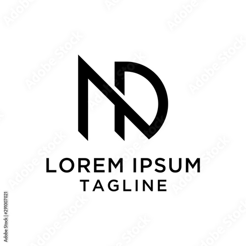 Free Download initial letter logo ND, logo template - GFXLoad