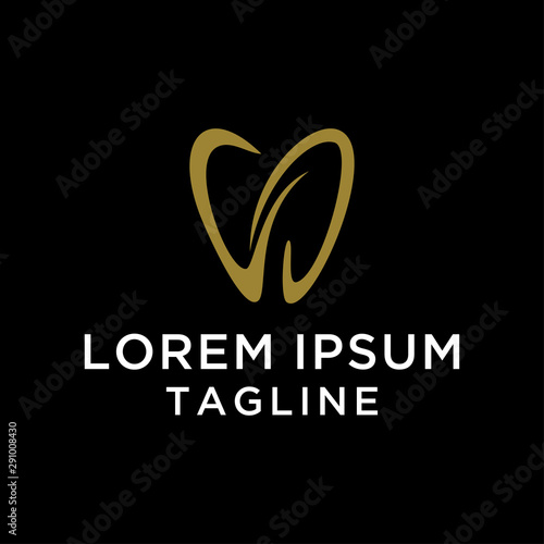 Gold Dental Letter Initial CD Logo Template