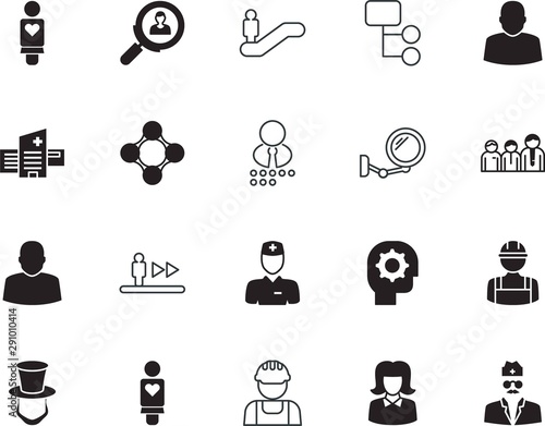 people vector icon set such as: mechanic, meeting, beard, stroke, voting, home, corporate, confirmation, businesswoman, candidate, search, account, beauty, workmen, manual, industrial, element