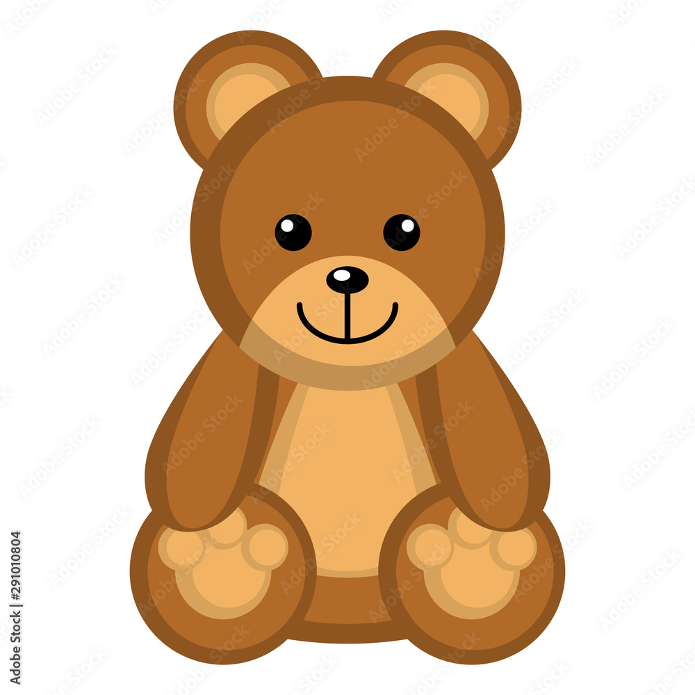 Isolated cute teddy bear image - Vector illustration Isolated cute teddy bear image - Vector illustration