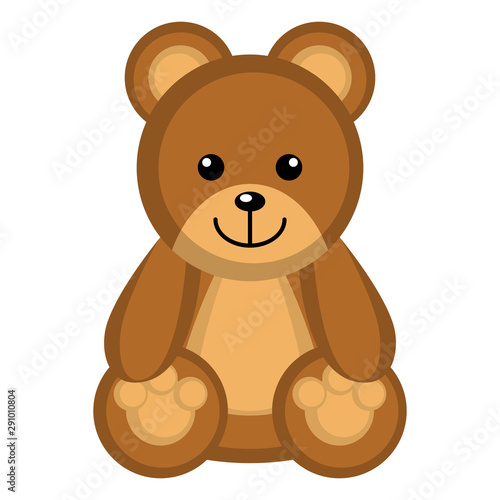 Isolated cute teddy bear image - Vector illustration