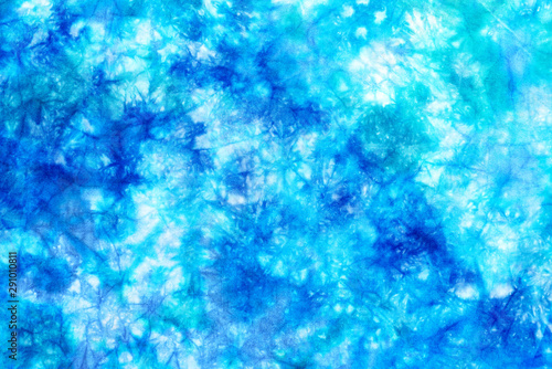 blue tie dye pattern abstract background.