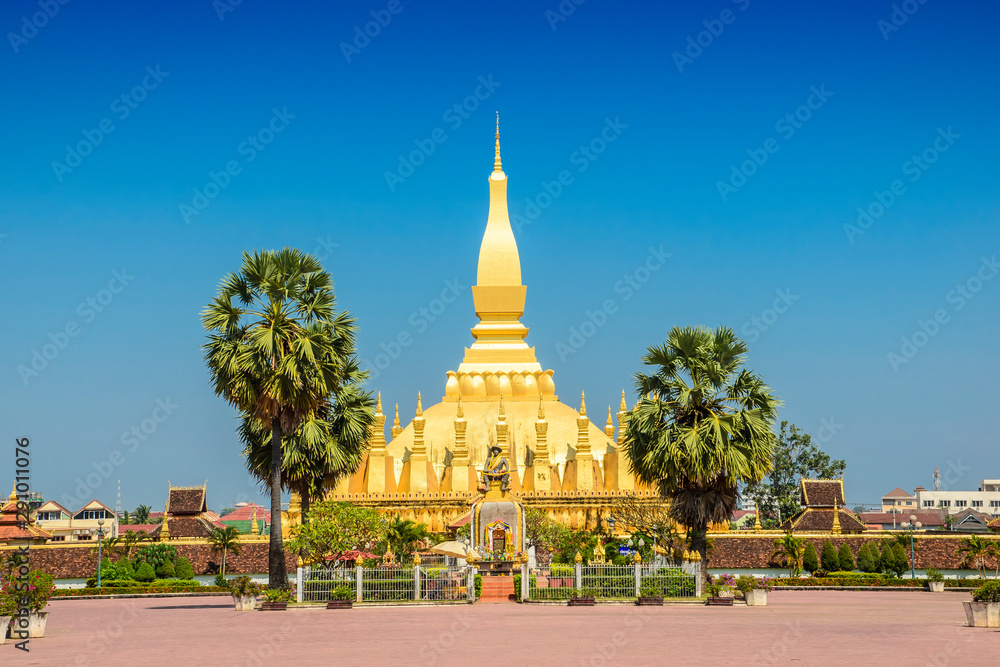 Pha That Luang Temple, The Golden Pagoda in VIENTIANE ,LAOS PDR. Pha That Luang Temple, The Golden Pagoda in VIENTIANE ,LAOS PDR.