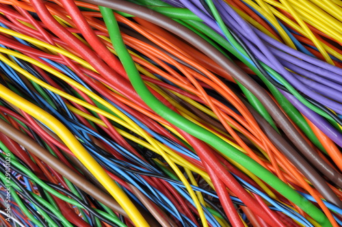 Multicolored electrical cables and wires