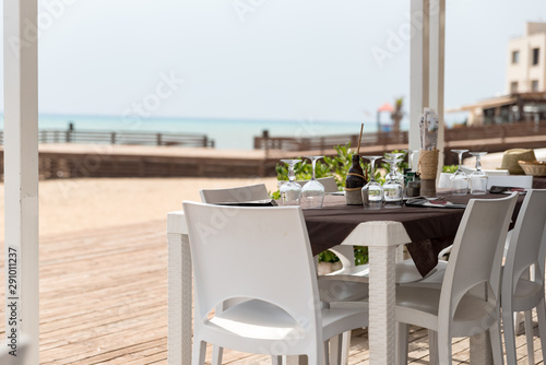 Bar on the shore of the sea