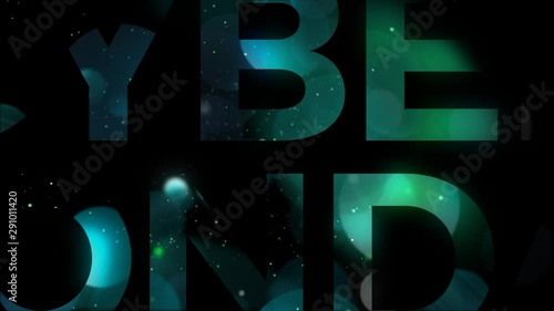 Cyber Monday Bold Glittery Title Text Animation. Sparkling particles reveal sales title from a black background. photo