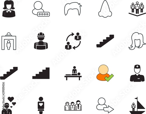 people vector icon set such as: nostril, table, hipster, manual, constructor, craftsmen, technology, object, closeup, gate, shape, partnership, community, control, barrier, occupation, cooperation
