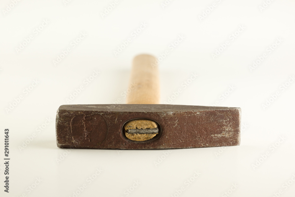 hammer with wooden handle isolated on a white background hammer with wooden handle isolated on a white background