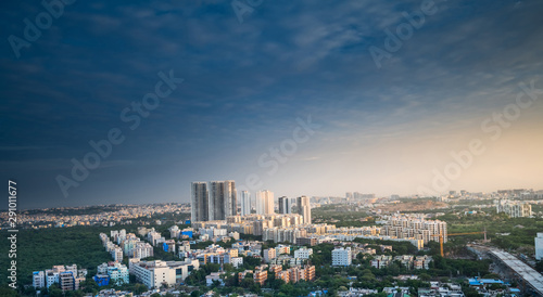 Fotografía Hyderabad city buildings and skyline in India