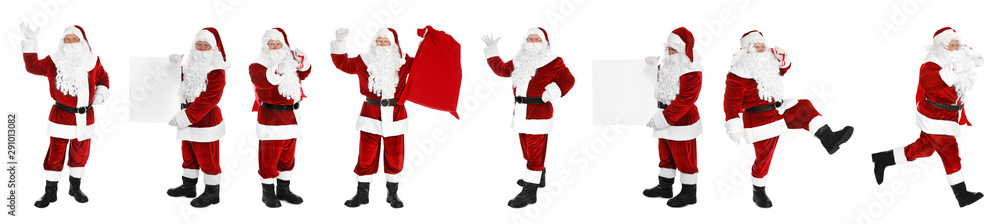 © New Africa - Set of authentic Santa Claus on white background