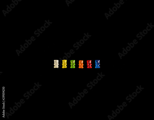 delicious and colorful gummy bears