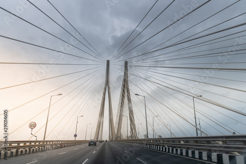 Bandra–Worli Sea Link is a cable bridge in Mumbai, India