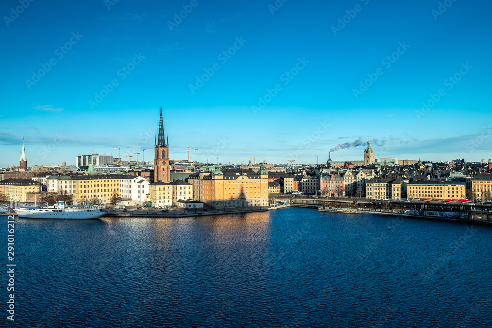 Stockholm city in Sweden.