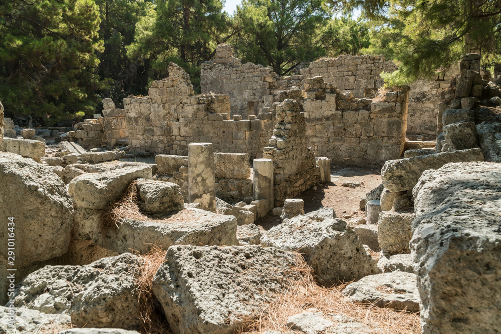 Ruins of ancient city of Phaselis, Antalya province,Turkey