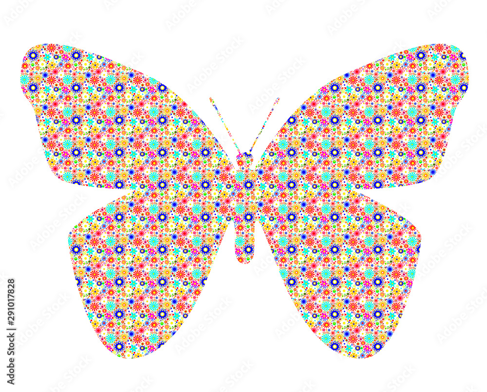 Butterfly from a flowery background Butterfly from a flowery background