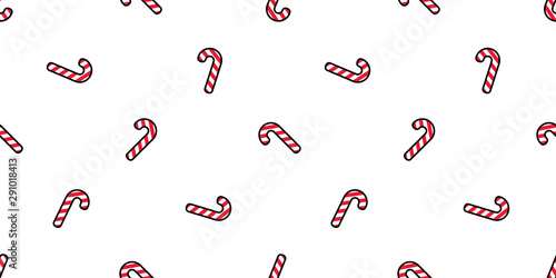 candy cane seamless pattern Christmas vector Santa Claus scarf isolated cartoon repeat background tile wallpaper illustration gift wrap paper design