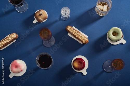 Delicious Cakes And Drinks On The Table photo