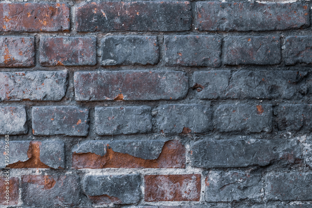 Old brick wall. Abstract gray dirty wall. Grunge texture. Dark vintage brickwork. Concrete stone background. Old brick wall. Abstract gray dirty wall. Grunge texture. Dark vintage brickwork. Concrete stone background.
