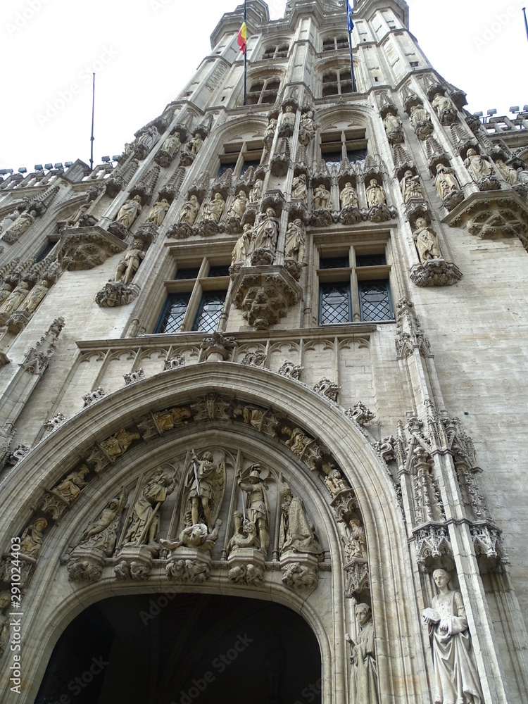 Φωτογραφία portio gotico catedral bruselas capital de belgica y  union europea sede nato ot