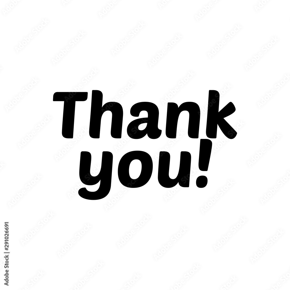 Thank you text, vector illustration Thank you text, vector illustration