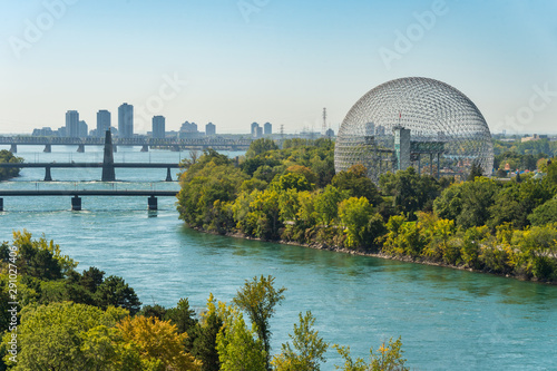 Biosphere & Saint-Lawrence River from Jacques-Cartier Bridge. photo