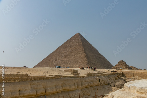 Cheops  Kefren  Micerino pyramids of Giza. Egypt