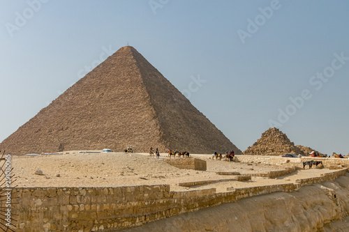 Cheops, Kefren, Micerino pyramids of Giza. Egypt photo