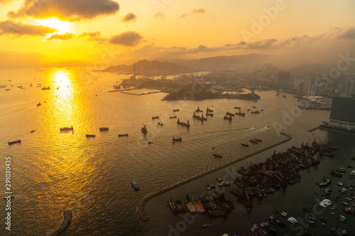 Photography sunset in hongkong