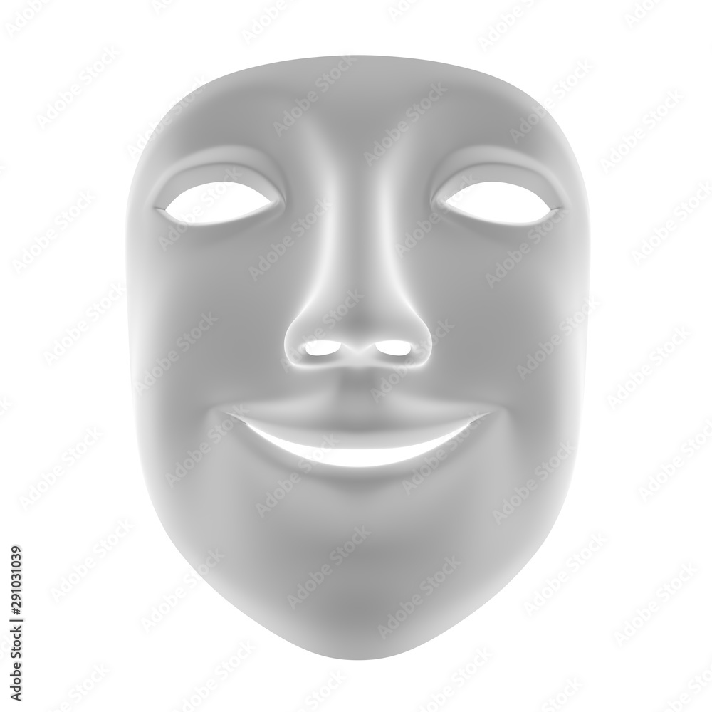 Mask on white background. 3D Illustration. Mask on white background. 3D Illustration.