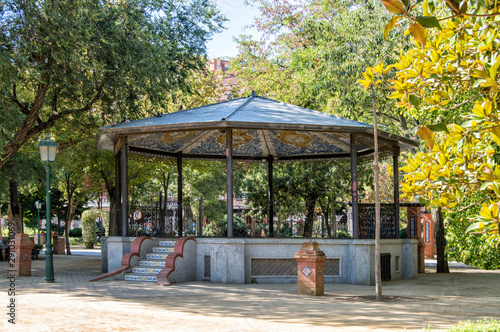 bandstand in Prado garden in Talavera de la Reina, province of Toledo. Spain photo