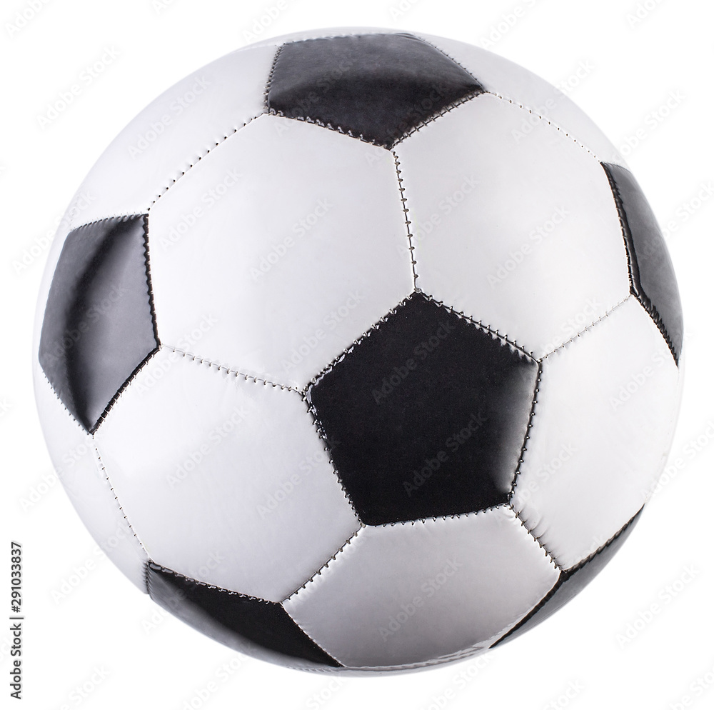 Naklejka Piłki nożnej piłka odizolowywająca na białym tle