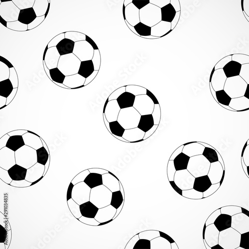 Seamless football pattern, soccer texture, background football ball, vector wallpaper © vladystock