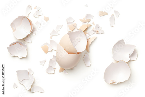 Egg Shells Isolated On White Background