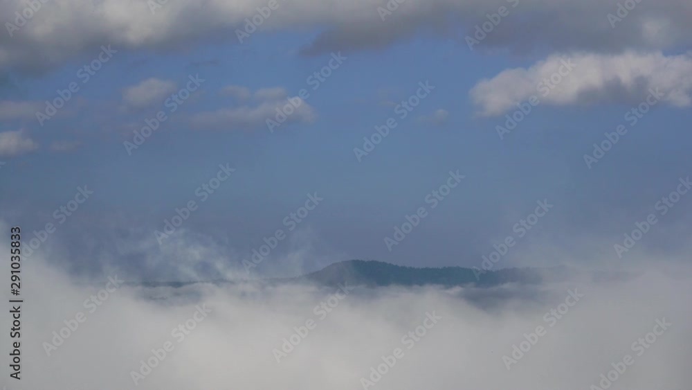 Movement of the fog And the movement of clouds Movement of the fog And the movement of clouds