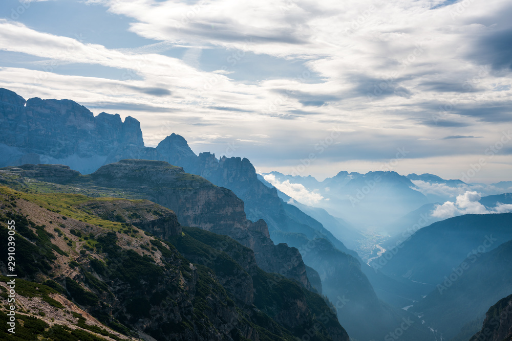 Panoramic view on Dolomites, Italy