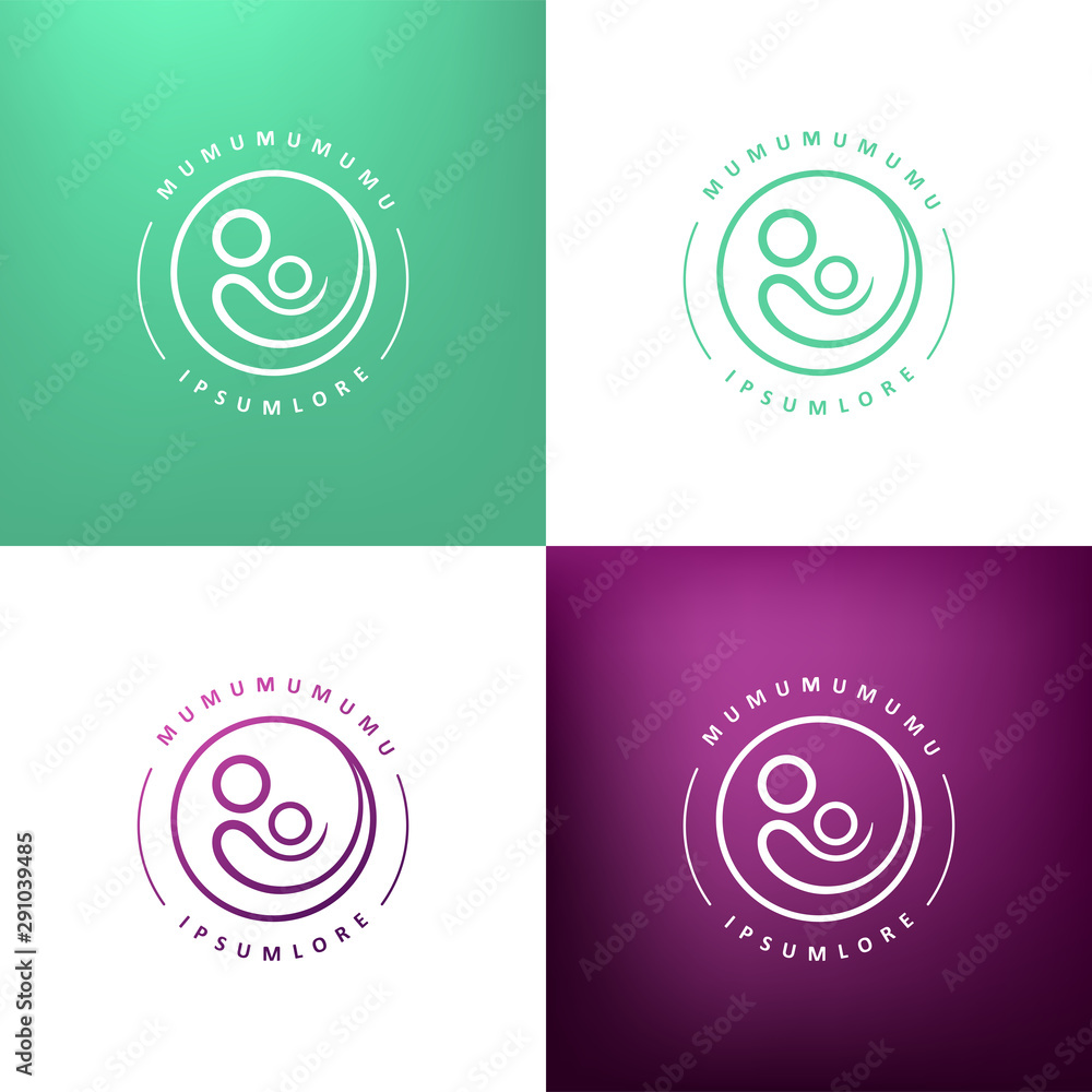 Childcare logo design. Vector image. Childcare logo design. Vector image.